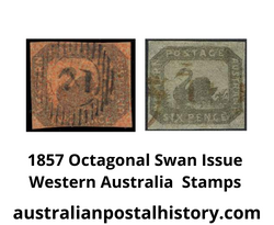 1857 Western Australia Octagonal Swan Issue