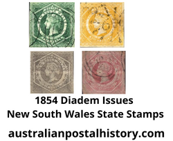 1854 Diadem Issue New South Wales Stamps