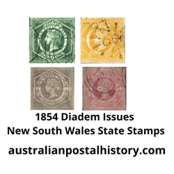 1854 Diadem Issue New South Wales Stamps