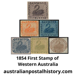 1854 First Stamps of Western Australia