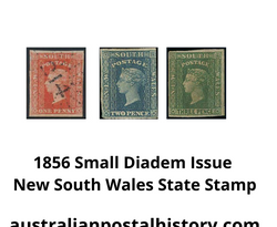 1856 Small Diadem New South Wales State Stamp Issue