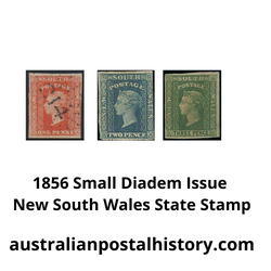 1856 Small Diadem New South Wales State Stamp Issue
